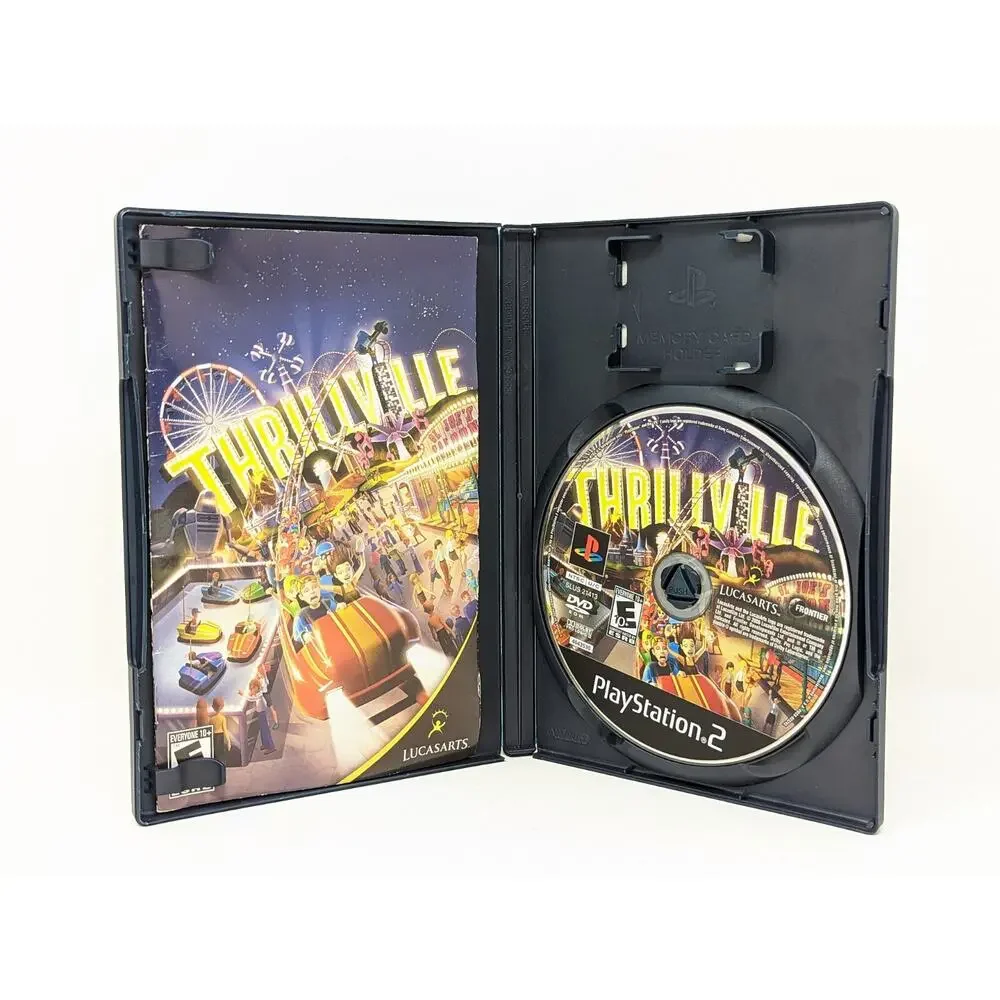 Thrillville 1 & 2 PlayStation 2 PS2 Games Complete Manual CIB Tested